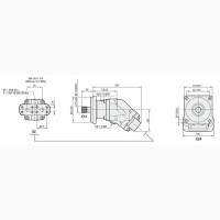 Аксиально-поршневой гидромотор с рабочим давлением 12-34 см3/об SAE B2