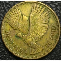 Чили 10 сантимов 1966 год Бронза, дм. 27, 17 мм, вес 8, 1 г