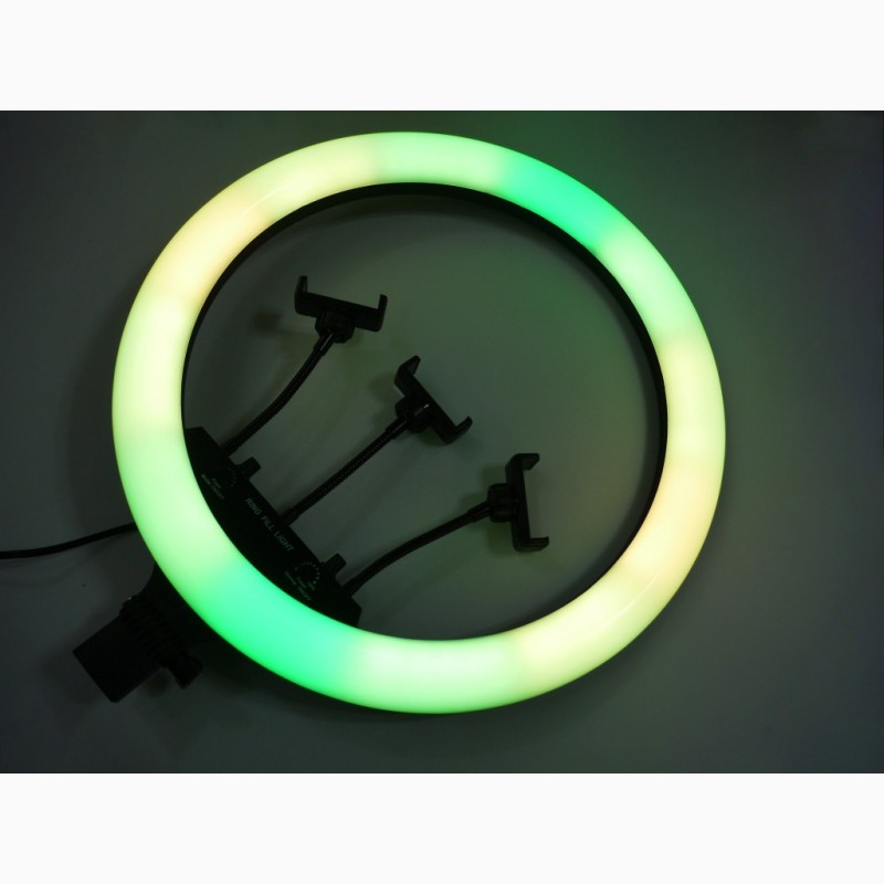 Фото 10. Кольцевая LED лампа RGB MJ18 45см 220V 3 крепл.тел + пульт + чехол
