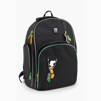 Рюкзак початкова школа Kite K22-706M-2(LED) Чорний набір пенал сумка гаманець
