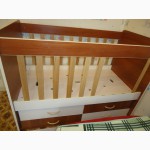 Продам детскую кроватку от 0 до 5 лет с ящиками Babybed Furkan бежево-коричневую