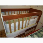 Продам детскую кроватку от 0 до 5 лет с ящиками Babybed Furkan бежево-коричневую