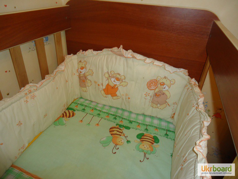 Фото 6. Продам детскую кроватку от 0 до 5 лет с ящиками Babybed Furkan бежево-коричневую