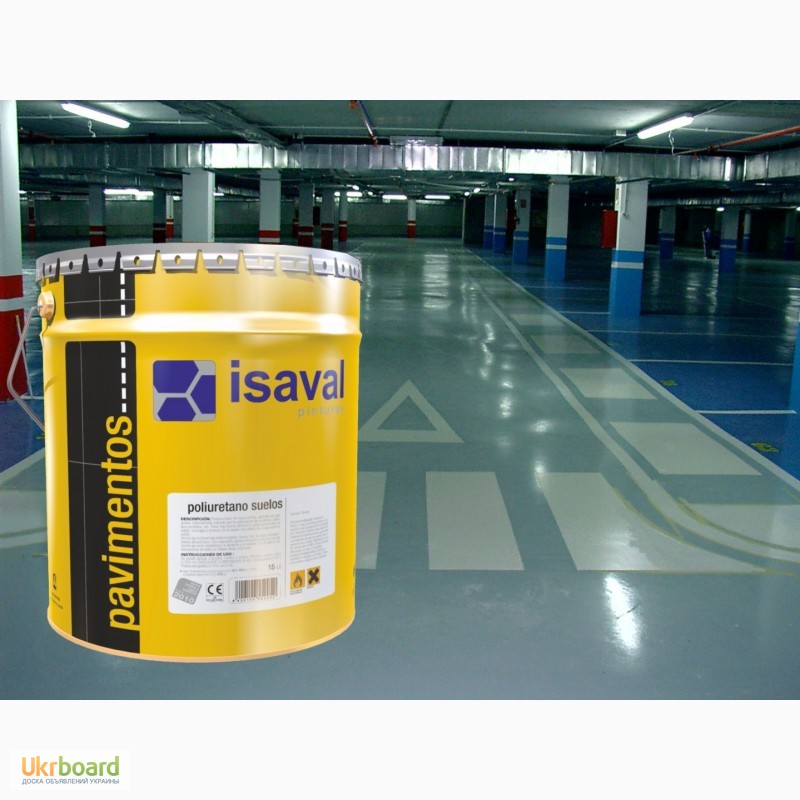 Фото 2. Краска двухкомпонентная ISAVAL Дуэполь Полиуретан 4л -для бетонных и цементных полов