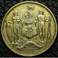 Северное Борнео 1 цент 1935 год РЕДКОСТЬ