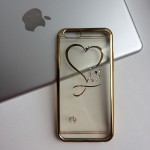Чехол силиконовый со стразами Love на iPhone6/6S