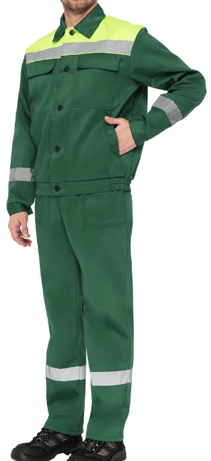 Рабочий костюм Мастер люкс, зеленый