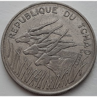 Чад 100 франков 1971 год е361