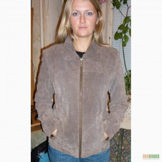 Женская замшевая, демесизонная курточка,р 42 - 44