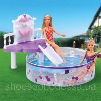 Мебель с бассейном для кукол Gloria водная горка