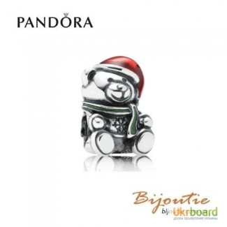 Оригинал PANDORA шарм 8213; рождественский мишка 791391ENMX