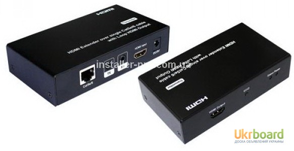 Сплиттер-удлинитель 1х2 HDMI по витой паре САТ5/6 3D 50 м