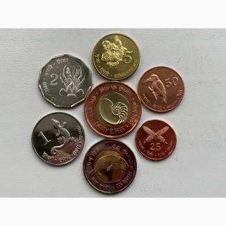 Андаманские и Никобарские о-ва набор монет 25 50 пайс 1 2 5 10 20 рупий 2011 год UNC