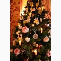 Аренда украшенной елки, красивая елка напрокат в Киеве, прокат елки с роскошным декором