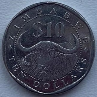 Зимбабве 10 долларов 2003 год е175