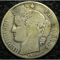 Франция 50 сантим 1888 год серебро