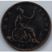 Англия 1 пенни 1893 год