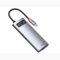 Переходник 6 в 1 USB Type-C Хаб Baseus Metal Gleam Series, USB-C to 3x USB 3.0 HDMI PD