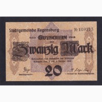 20 марок 1923г. 109213. Германия. Отличная в коллекцию