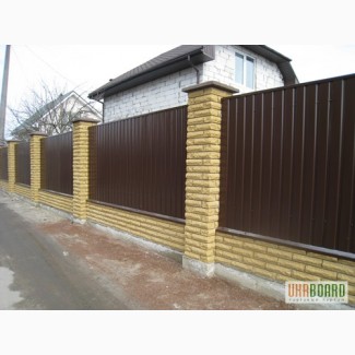 Забор из профнастила, забор из сетки рабица Киев Киевская область