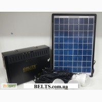 Солнечная система GD 8012 с лампами и панелью (Фонарик с USB кабелем и переходниками)