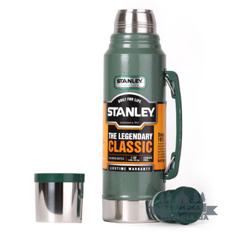 Фото 3. Термос Stanley Classic Vacuum Bottle 1, 9L - Hammertone Green