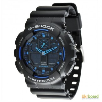 Украина.Мужские наручные часы Casio G-Shock (Касио Джи Шок) - черно-синие