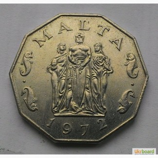 Мальта 50 центов 1972 год СОСТОЯНИЕ