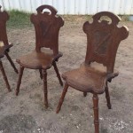 Фото 3. Антикварные дубовые стулья