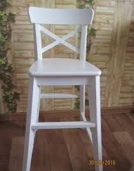 Фото 2. Классный детский высокий стул (белый) новый ИКЕА ИНГОЛЬФ