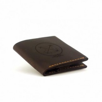 Кошелёк кожаный + Подарок брелок Мужской бумажник, портмоне, гаманець