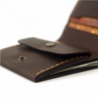 Кошелёк кожаный + Подарок брелок Мужской бумажник, портмоне, гаманець