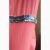 Женское платье коралл шифон 202