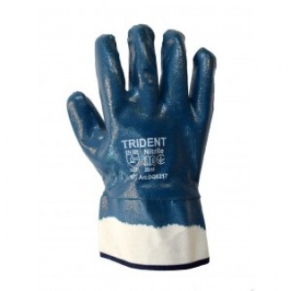 Перчатки Trident DQ6217 - полный облив нитрилом, твердый манжет, dq 6217, Trident
