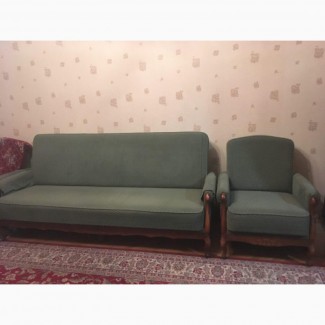 Диван и кресла зеленые Каштан
