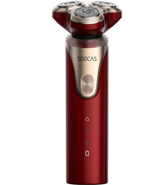 Фото 9. Електробритва чоловіча SOOCAS Electric Shaver S3 Red/Gold Влагозащита: IPX7