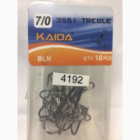 Рыболовный тройной крючек Kaida размер 7/0 модель 3551 цвет bln н4192