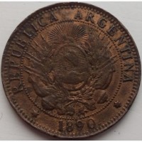 Аргентина 2 сентаво 1890 год дм. 29, 5 мм, вес 9, 86 г