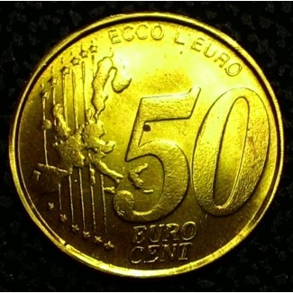 Ватикан 50 евро центов 2000 год п58 ПРОБА! РЕДКОСТЬ