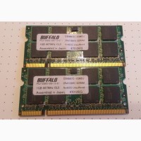 Оперативная память для ноутбука Buffalo 1Gb 667MHz CL5 PC2-5300S-555-12-E1 D2N667C-1GMDJ