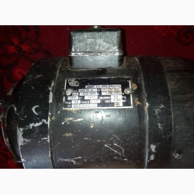Фото 2. Электродвигатель АОЛ-21-4, 3-х фазный. короткозамкнутый