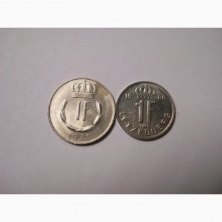 Люксембург-1 франк (2 разных)