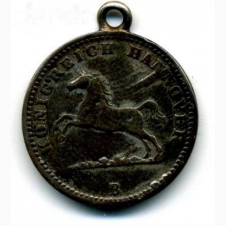 Ганновер 1 грош 1859 г. серебро ф27