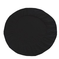 Чорне простирадло на резинці для кругле ліжко
