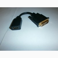 Адаптер переходник DVI папа- HDMI мама