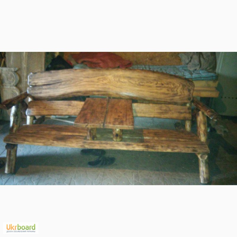 Фото 2. Садово-парковая мебель из дерева столы, беседки, качели и др