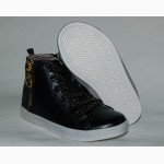 Демисезонные ботинки для девочек BG арт.BG2215-547 черн блеск с 25-30р