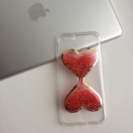 Силиконовый чехол Песочные часы - Сердечки на iPhone 6/6S