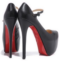 Шикарные женские черные туфли Christian Louboutin (копия)