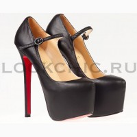 Шикарные женские черные туфли Christian Louboutin (копия)